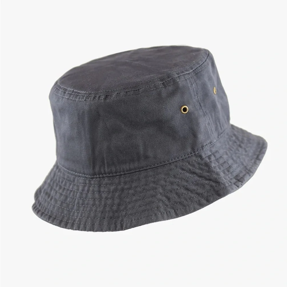 NWT The Hat Depot Classic Cotton Black Bucket Hat S/M - Picture 2 of 9